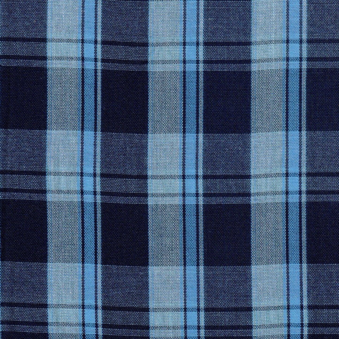 Tela 13014077 Dacron SchoolLine, tela azul jaspeada a cuadros para uniformes escolares e institucionales