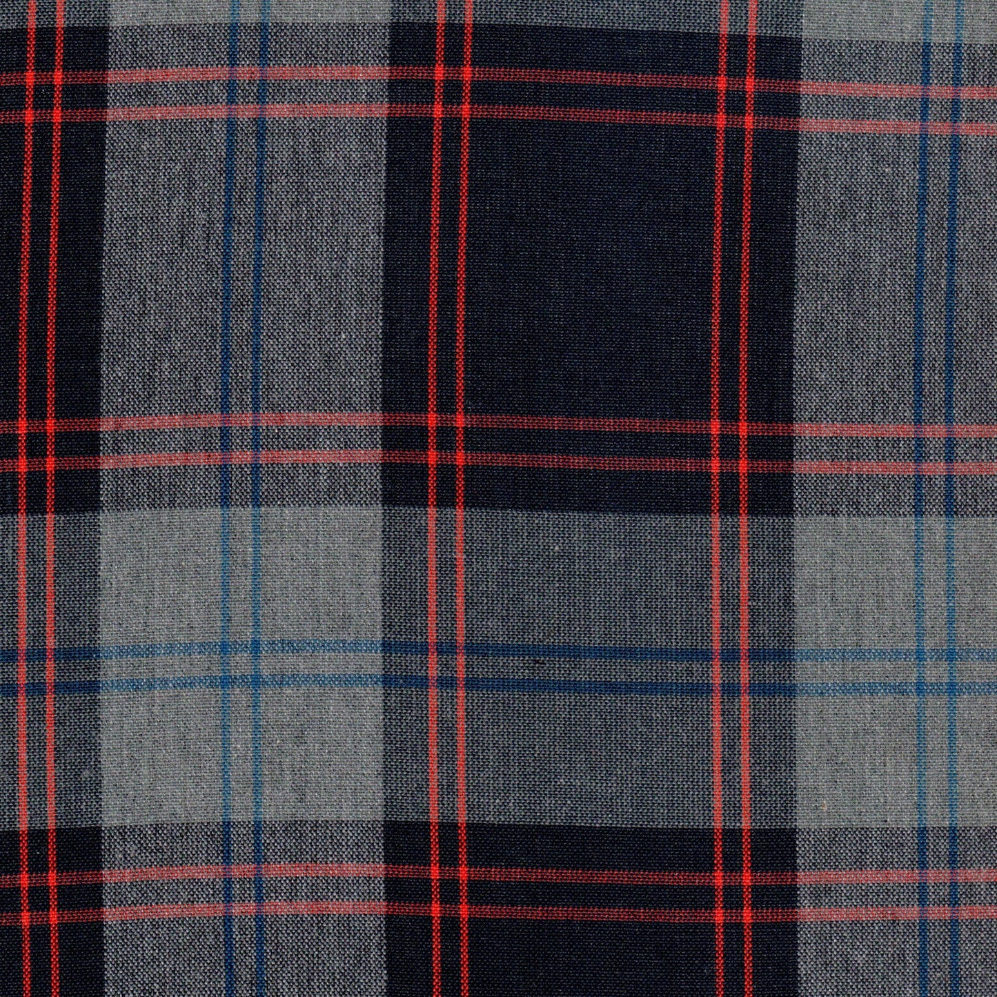 Tela 13014105 Dacron jaspeado azul marino/gris con rayas rojas para uniformes escolares SchoolLine