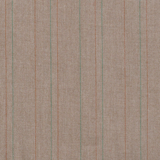 Tela SchoolLine 13018006 beige jaspeada con rayas verticales marrón y verde, ideal para uniformes escolares e institucionales