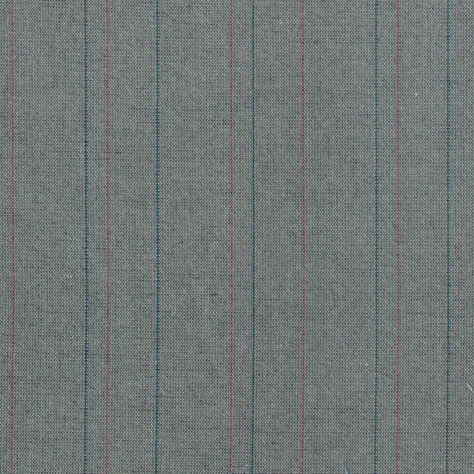 Tela jaspeada gris con líneas azules y rojas; ideal para uniformes escolares e institucionales de SchoolLine.