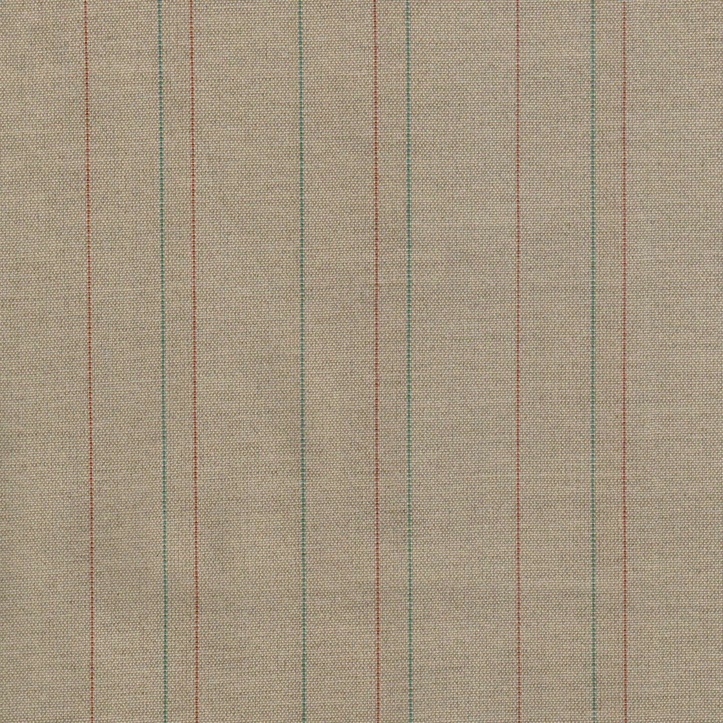 Tela SchoolLine jaspeada beige con rayas rojas y verdes; ideal para uniformes escolares e institucionales.