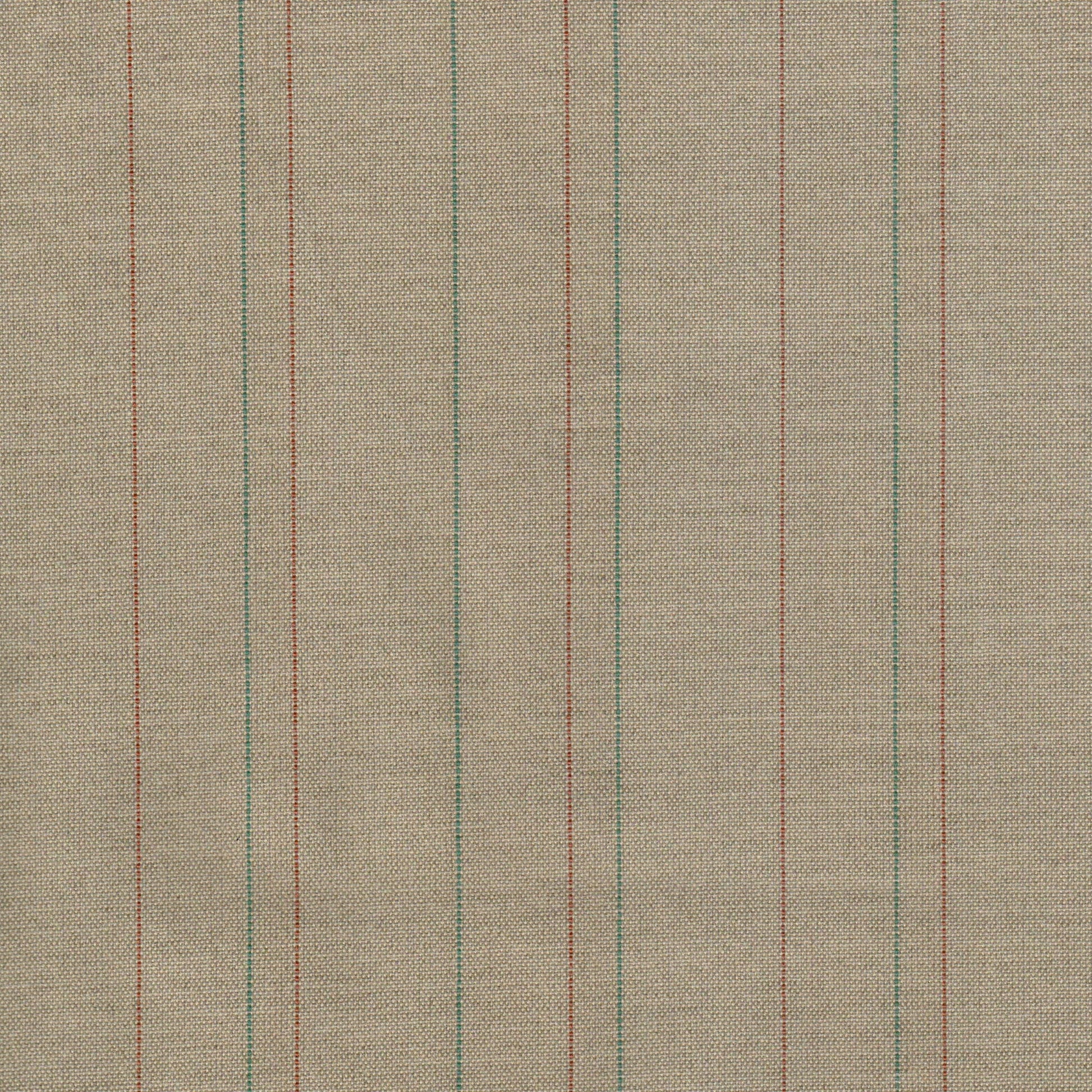 Tela SchoolLine jaspeada beige con rayas rojas y verdes; ideal para uniformes escolares e institucionales.