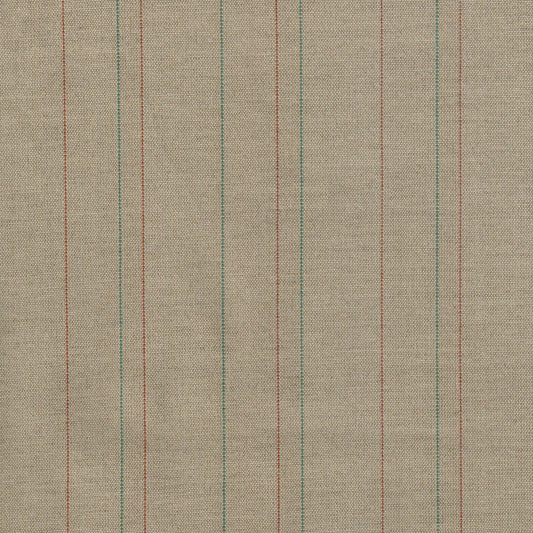 Tela SchoolLine jaspeada beige con rayas rojas y verdes; ideal para uniformes escolares e institucionales.