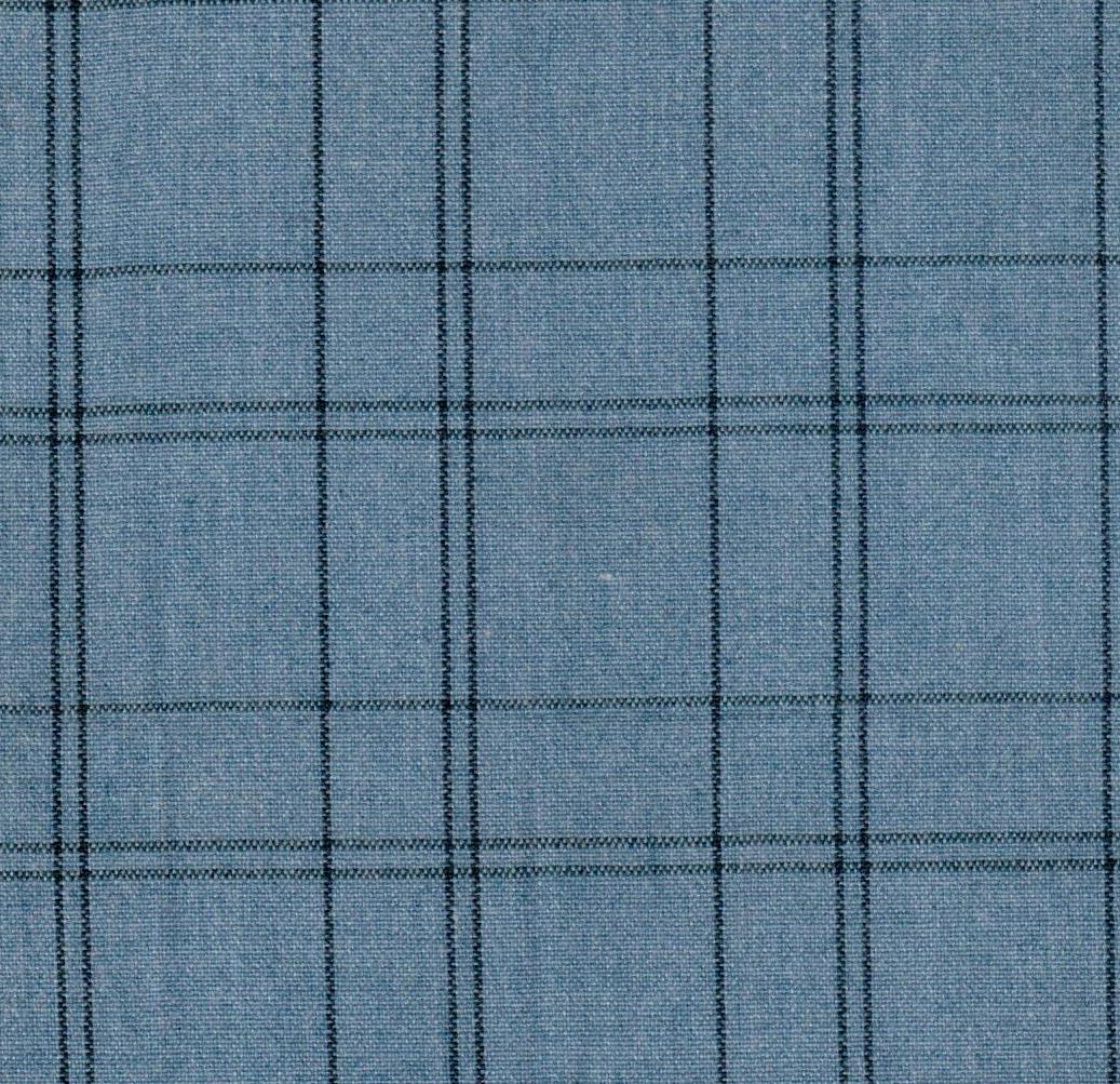 Tela jaspeada azul claro con cuadros finos; ideal para uniformes escolares e institucionales, SchoolLine.