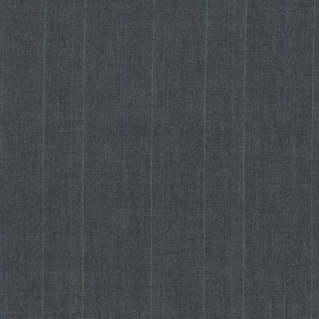 tela de uniforme en color gris con lineas azules y verdes ideal para faldas y pantalones escolares