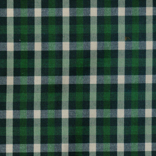 Tela jacquard SchoolLine 13021019 en verde y azul, ideal para uniformes escolares e institucionales.