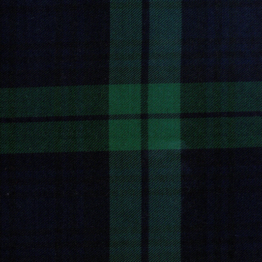 Tela diagonal jacquard azul marino con franjas verdes, ideal para uniformes escolares e institucionales SchoolLine