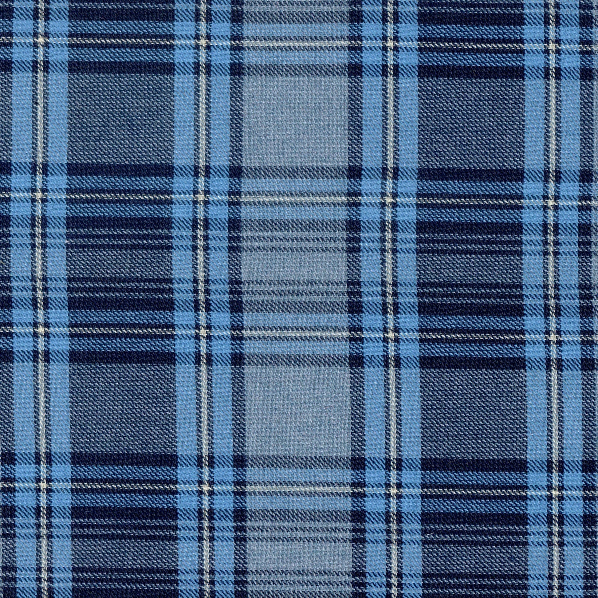 Tela para uniforme en tonos azules a cuadros con lineas blancas perfecta para faldas