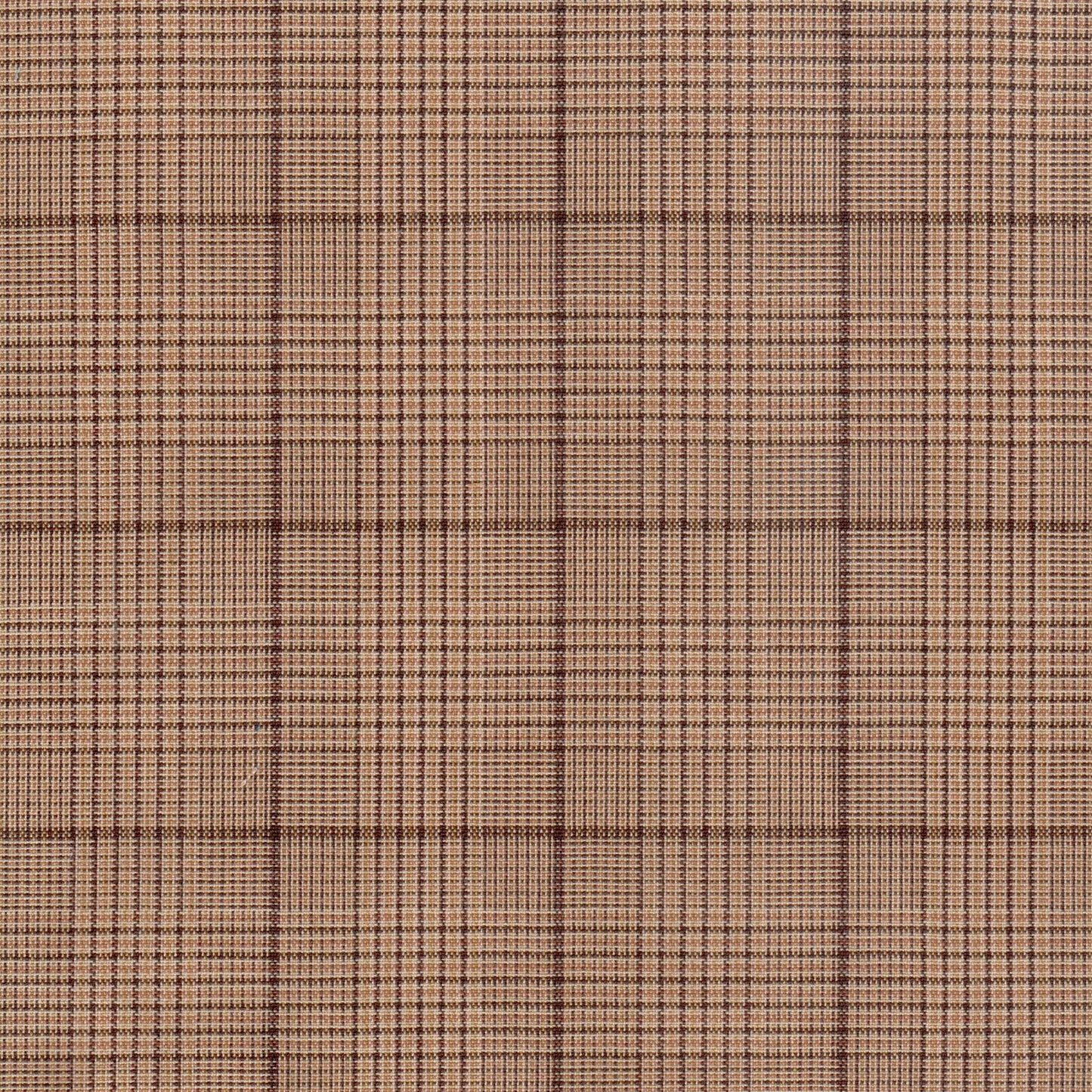 Tela jacquard tafetán poli kent marrón con patrón plaid, ideal para uniformes escolares e institucionales SchoolLine.