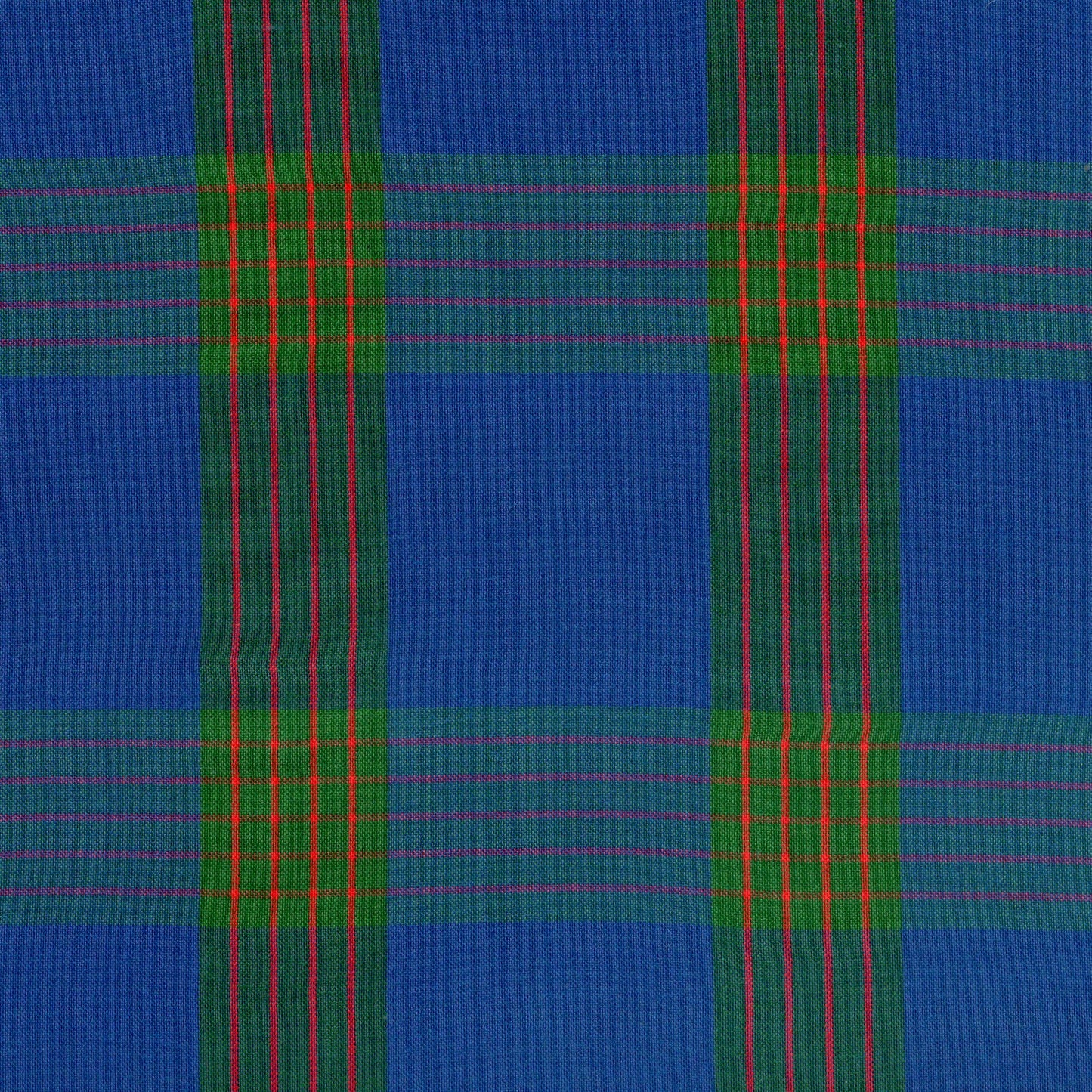 Tela jacquard azul con cuadros verde y rojo tipo tartán, ideal para uniformes escolares e institucionales SchoolLine