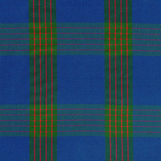 Tela jacquard azul con cuadros verde y rojo tipo tartán, ideal para uniformes escolares e institucionales SchoolLine