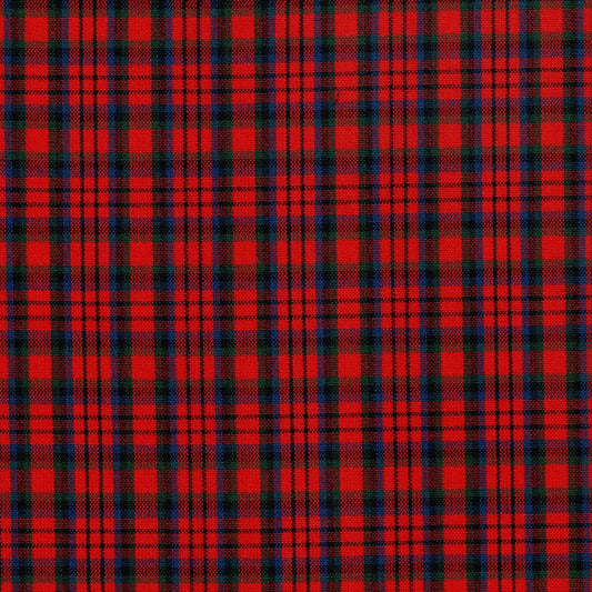 Tela Jacquard 13033009 Poly SchoolLine en tartán rojo y negro, tela para uniformes escolares e institucionales.