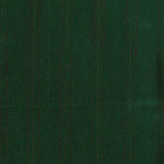 Tela jacquard tafetán verde oscuro con rayas rojas, ideal para uniformes escolares SchoolLine