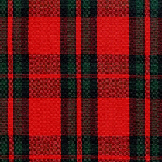 Tela jacquard poly Kent SchoolLine, patrón tartán rojo y verde para uniformes escolares e institucionales