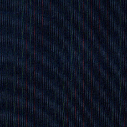 Tela Jacquard tafetán azul marino con finas rayas verticales, poly; ideal para uniformes escolares e institucionales SchoolLine