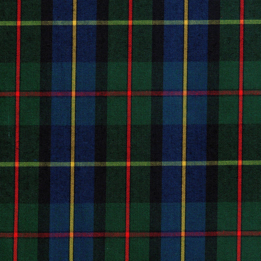 Tela jacquard tafetán SchoolLine, tela de cuadros tartán verde, azul, rojo y amarillo, perfecta para uniformes escolares e institucionales.