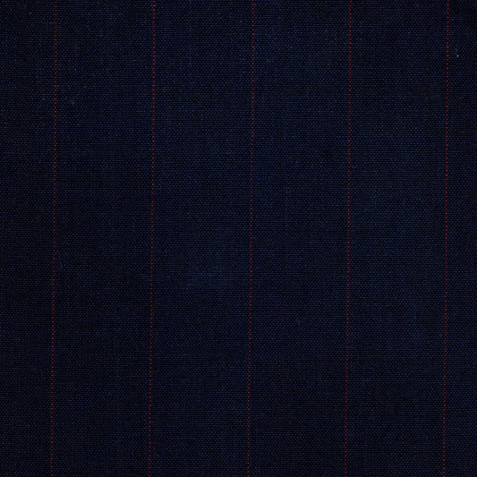 Tela Jacquard 13033037 Poly kent azul con líneas rojas; tela para uniformes escolares e institucionales de SchoolLine.