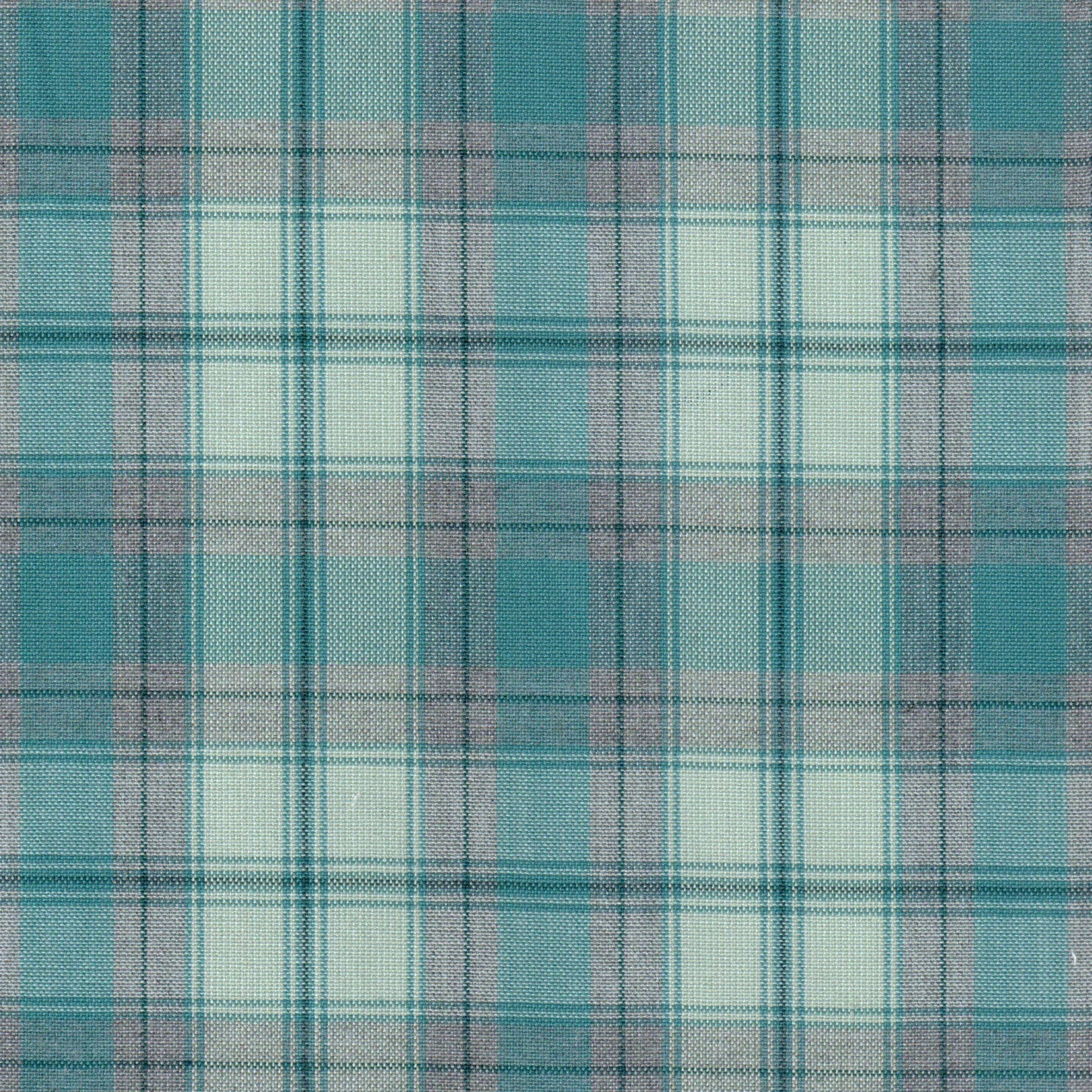 Tela 13034004 Poly kent jaspeada en tonos turquesa y verde a cuadros, para uniformes escolares, SchoolLine.