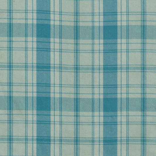 Tela Jacquard turquesa de SchoolLine; tela para uniformes escolares e institucionales, patrón a cuadros.