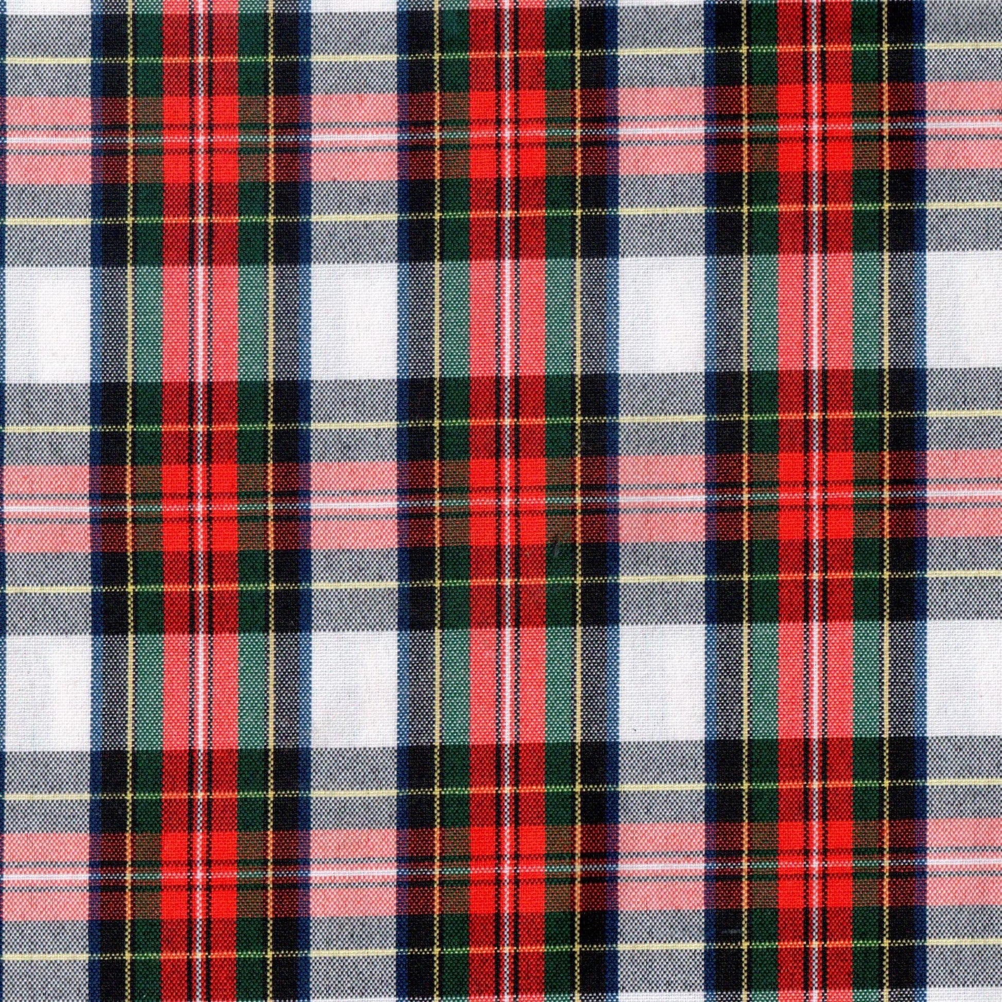 Tela Jacquard 13035002 Super poly kent en rojo y verde tartán, ideal para uniformes escolares e institucionales de SchoolLine