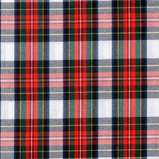Tela Jacquard 13035002 Super poly kent en rojo y verde tartán, ideal para uniformes escolares e institucionales de SchoolLine