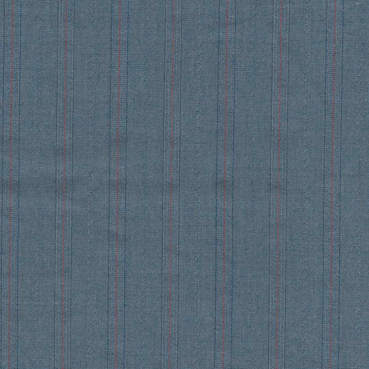 Tela en gris azulado con lineas rojas y azules para unifomes institucionales