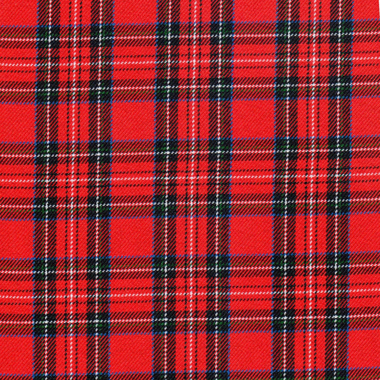 Tela diagonal jacquard roja con cuadros negros y verdes; ideal para uniformes escolares e institucionales, SchoolLine.