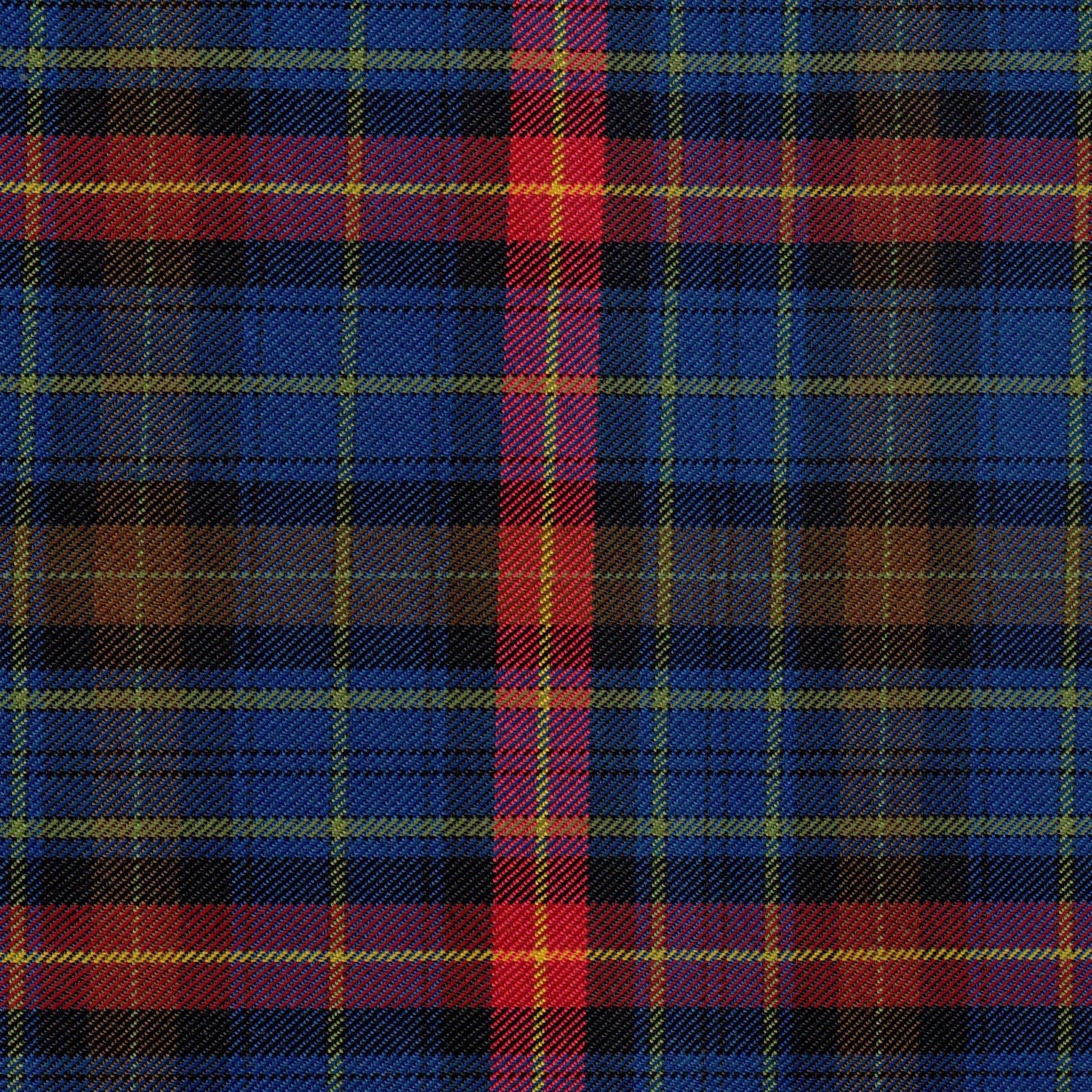 Tela diagonal jacquard polyne azul con cuadros rojos y verdes; ideal para uniformes escolares e institucionales SchoolLine