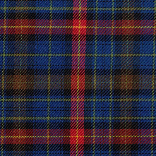 Tela diagonal jacquard polyne azul con cuadros rojos y verdes; ideal para uniformes escolares e institucionales SchoolLine