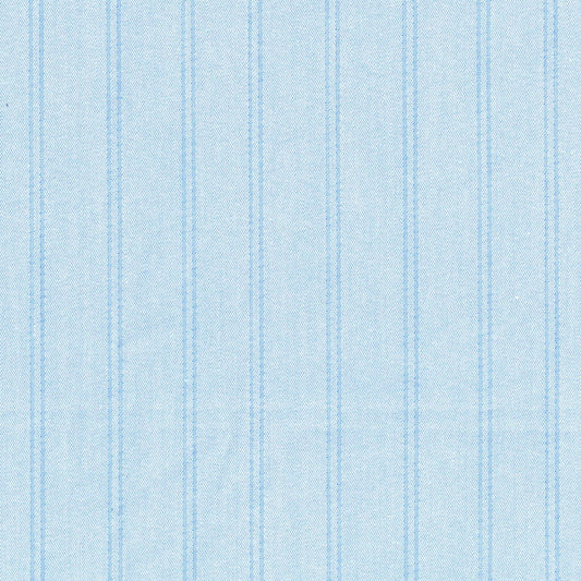 Tela azul claro con rayas para uniformes escolares e institucionales; 66002005 Indigo clear, SchoolLine