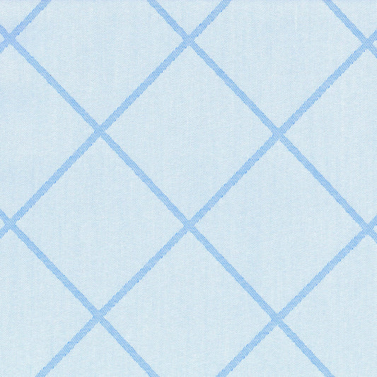 Tela indigo claro con patrón de cuadricula diagonal para uniformes escolares e institucionales, SchoolLine