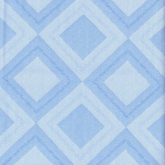 Tela 66002014 Indigo clear para uniformes escolares e institucionales, azul índigo claro con patrón romboide.