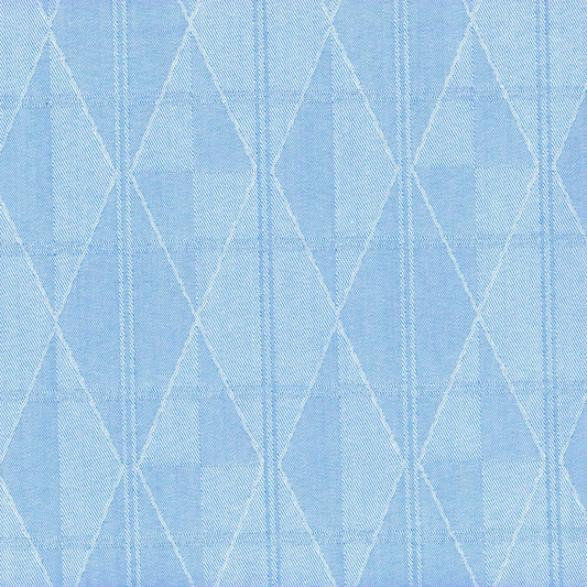 Tela SchoolLine Indigo claro con patrón de rombos diagonales, ideal para uniformes escolares e institucionales