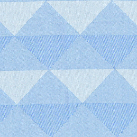 Tela indigo claro con rombos azules en patrón geométrico para uniformes escolares SchoolLine