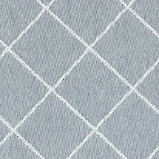 Tela indigo claro para uniforme SchoolLine, gris claro con rombos blancos, ideal para uniformes escolares e institucionales