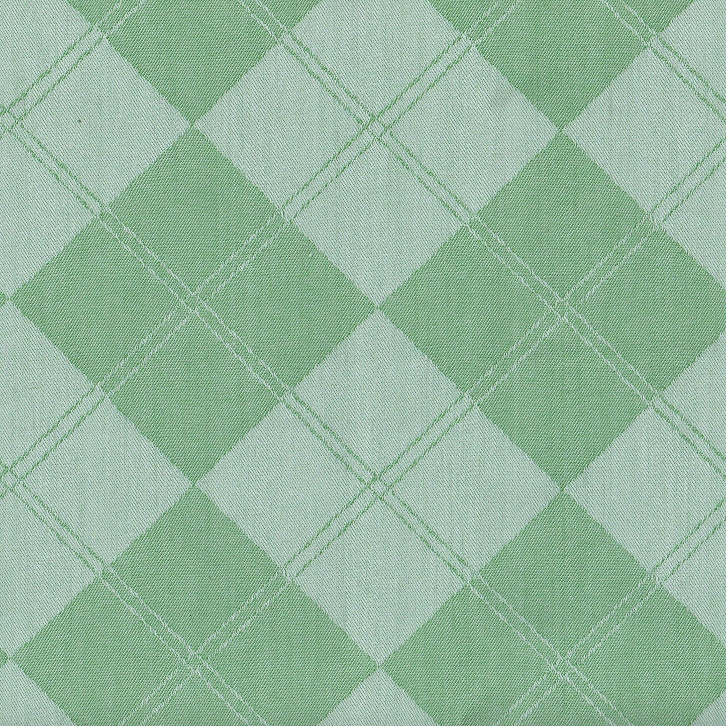 Tela SchoolLine verde con diseño de cuadros en dos tonos; tela de poliéster duradera para uniformes escolares e institucionales.