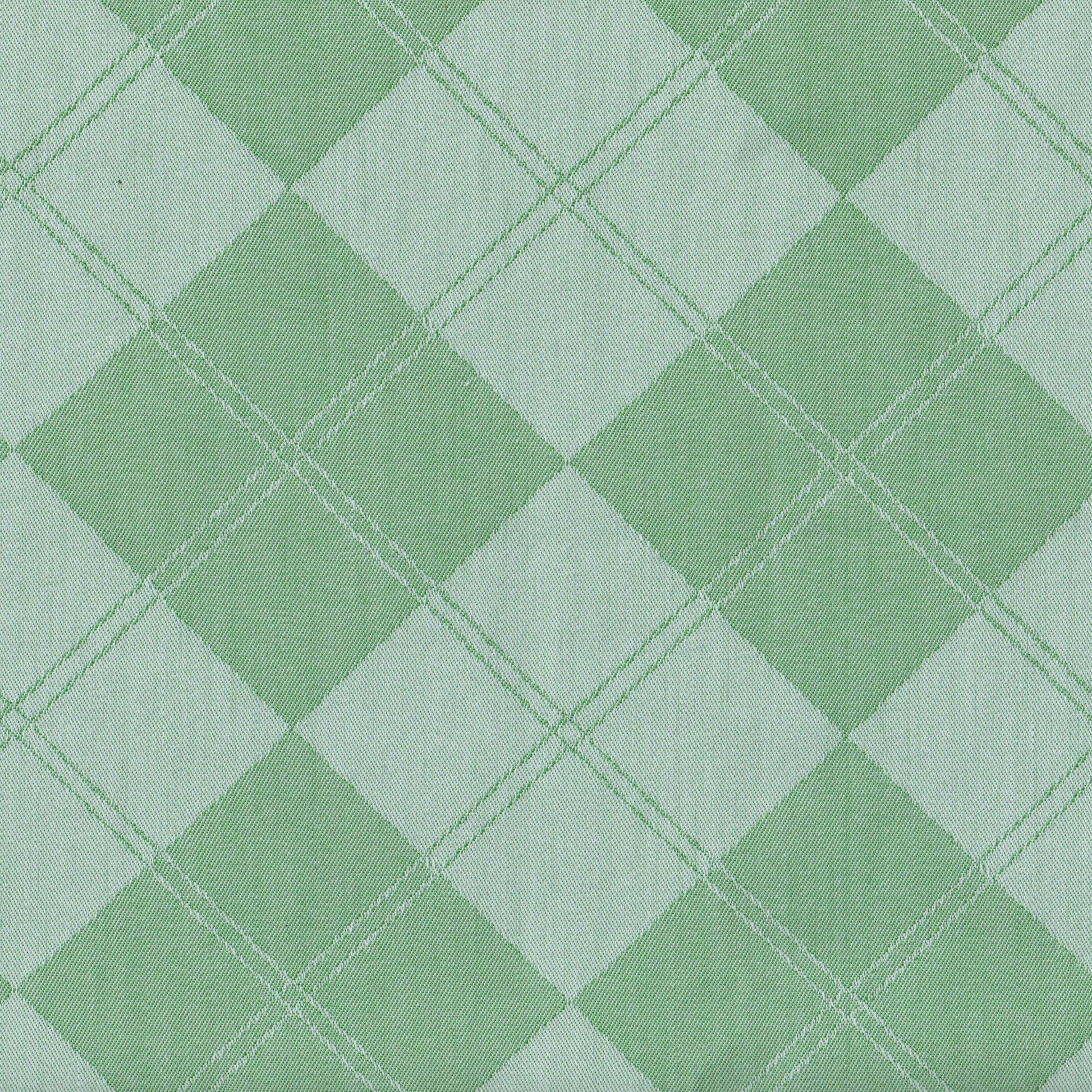 Tela SchoolLine verde con diseño de cuadros en dos tonos; tela de poliéster duradera para uniformes escolares e institucionales.