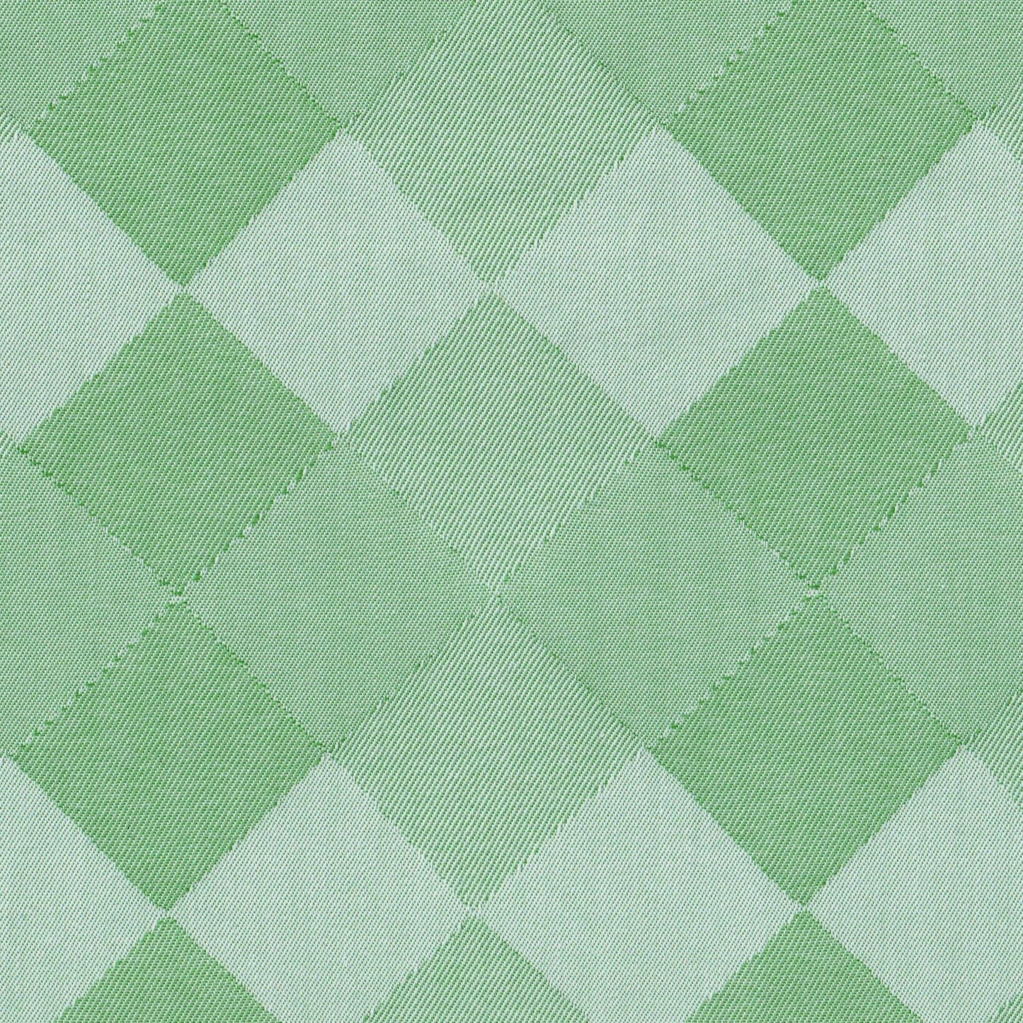 Tela SchoolLine 66002062 verde claro y verde esmeralda con patrón rombo, ideal para uniformes escolares e institucionales.
