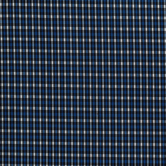 Tela escocesa de poliéster para uniformes escolares, diseño azul/negro/blanco, de SchoolLine.