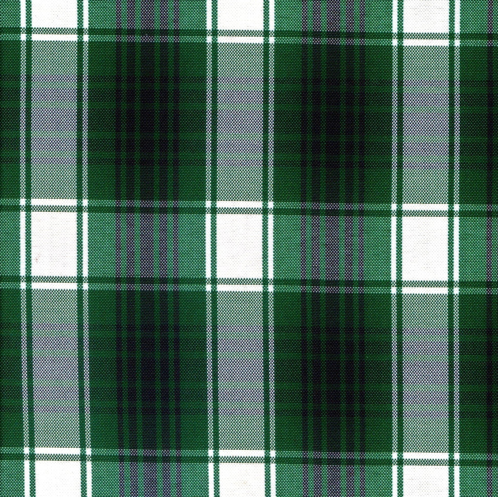 Tela escocesa de poliéster verde con cuadros; ideal para uniformes escolares e institucionales de SchoolLine