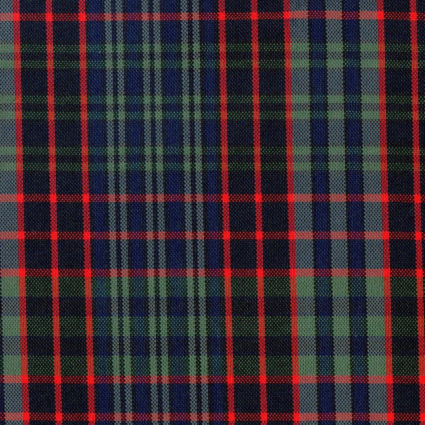 Tela escocesa de poliéster SchoolLine, tartán azul marino, verde y rojo; ideal para uniformes escolares e institucionales.