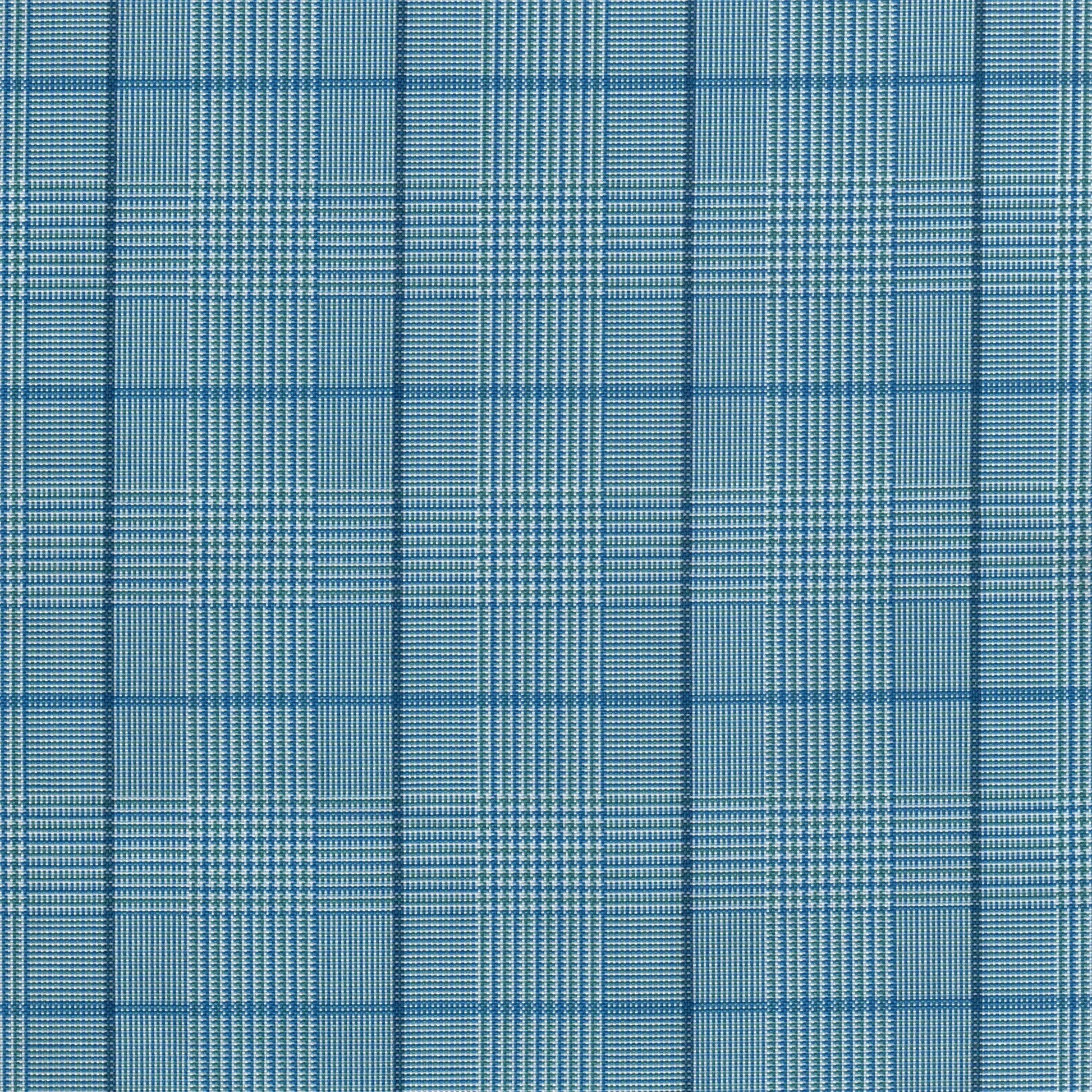 Tela escocesa de poliéster SchoolLine en azules, tartán con cuadros; ideal para uniformes escolares e institucionales.