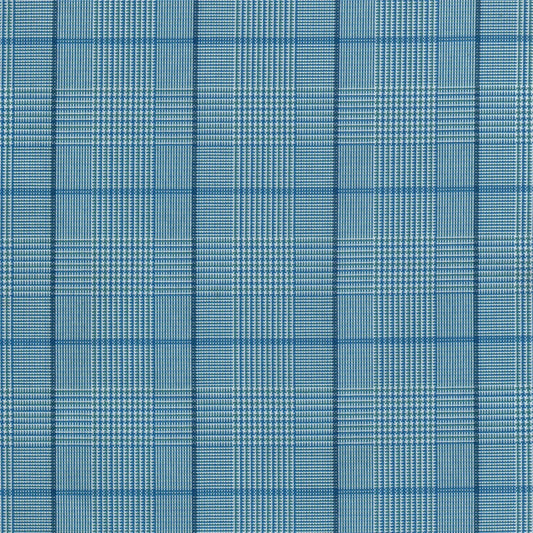 Tela escocesa de poliéster SchoolLine en azules, tartán con cuadros; ideal para uniformes escolares e institucionales.