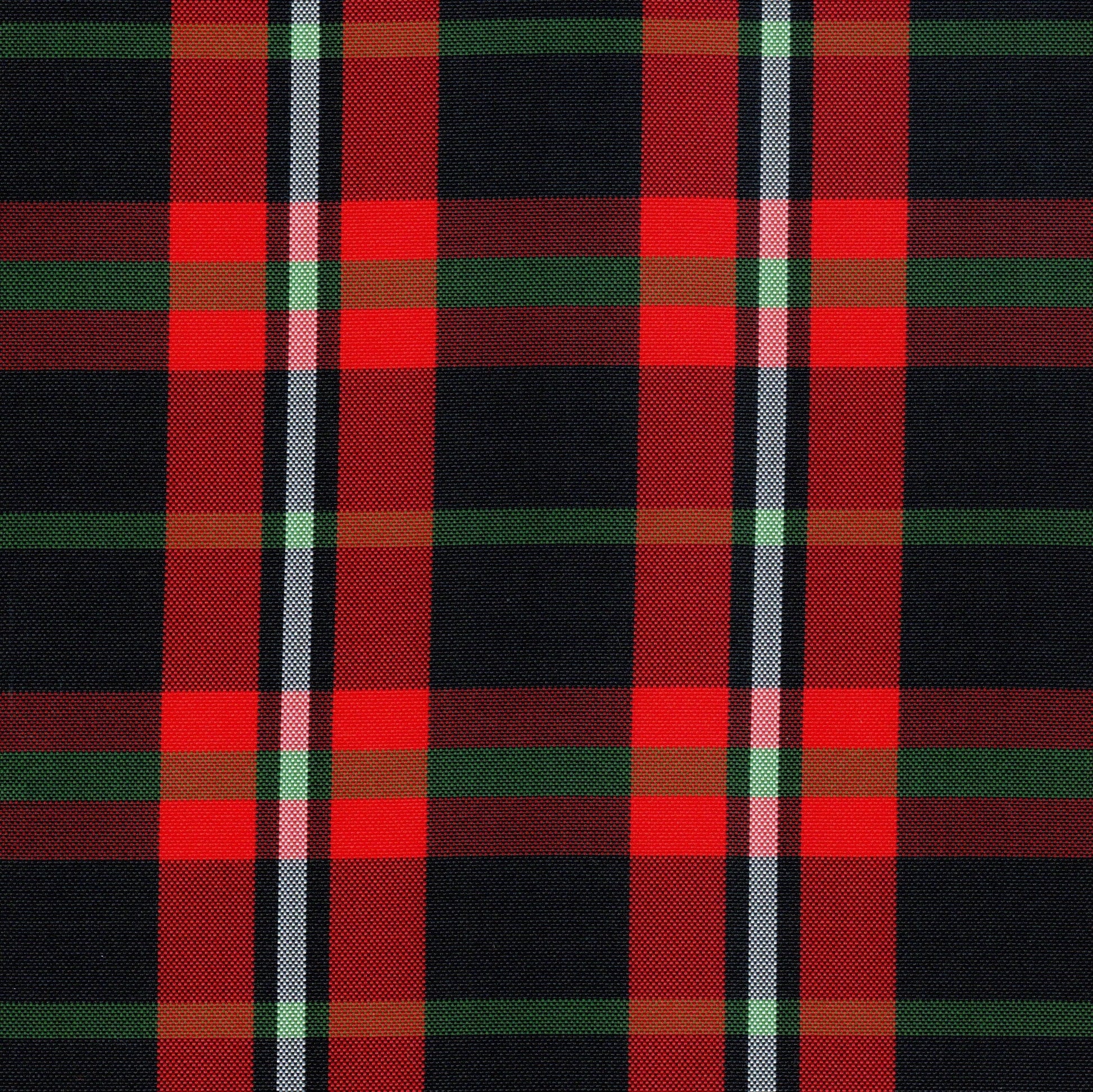 Tela escocesa de poliéster, SchoolLine, tartán rojo/negro/verde, ideal para uniformes escolares.