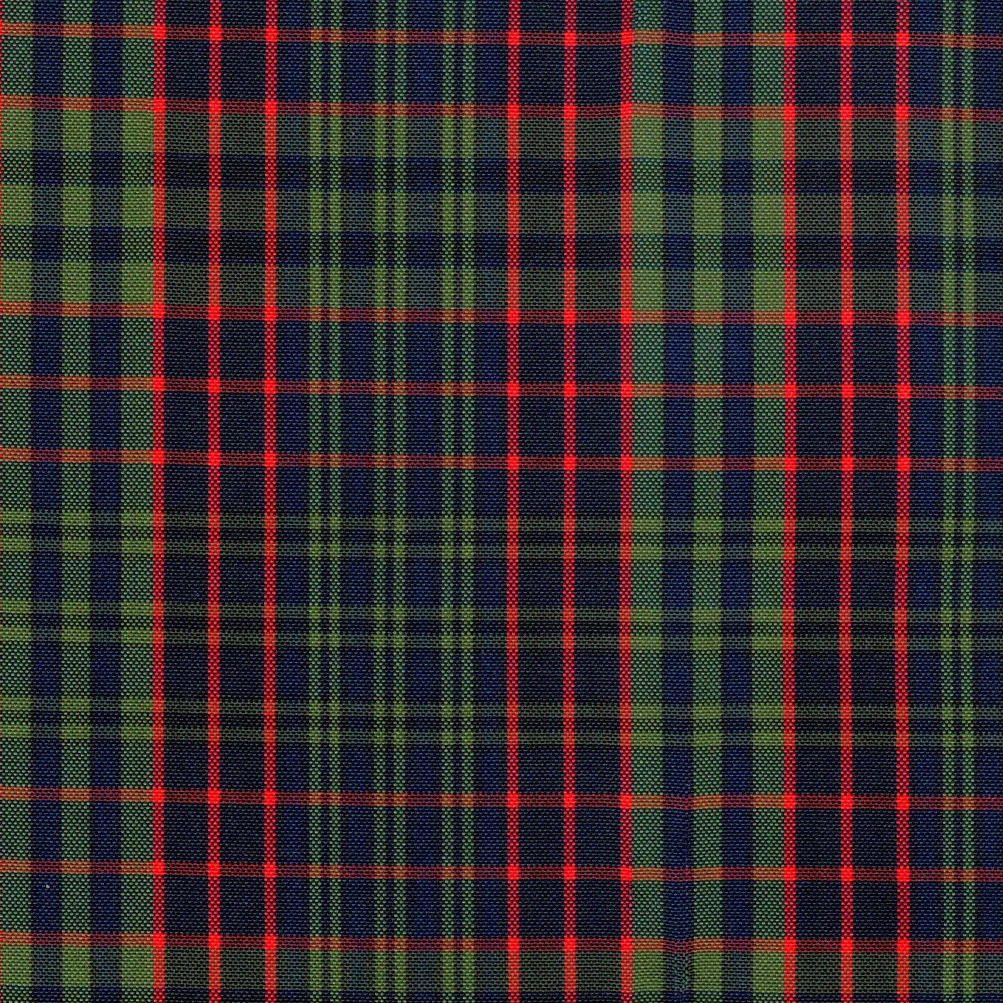 Tela escocesa de poliéster SchoolLine para uniformes, plaid verde, azul marino y rojo.