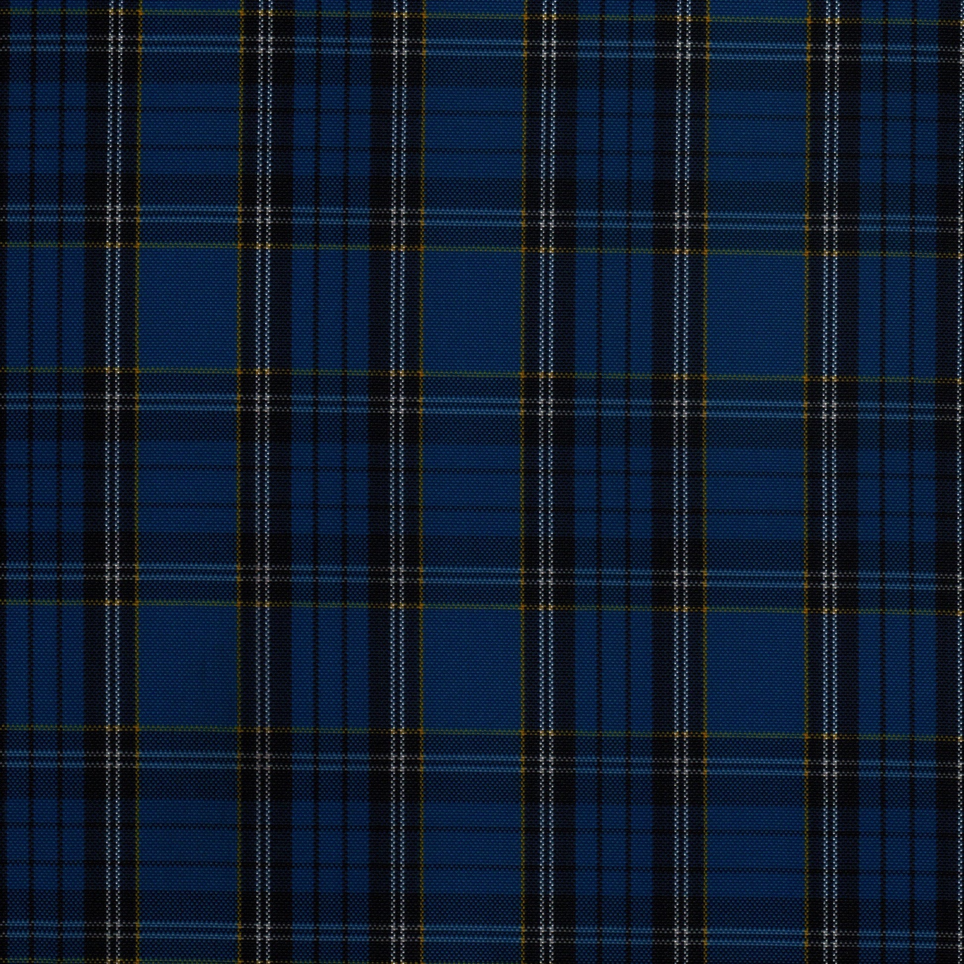 Tela escocesa de poliéster SchoolLine en azul con cuadros, ideal para uniformes escolares.