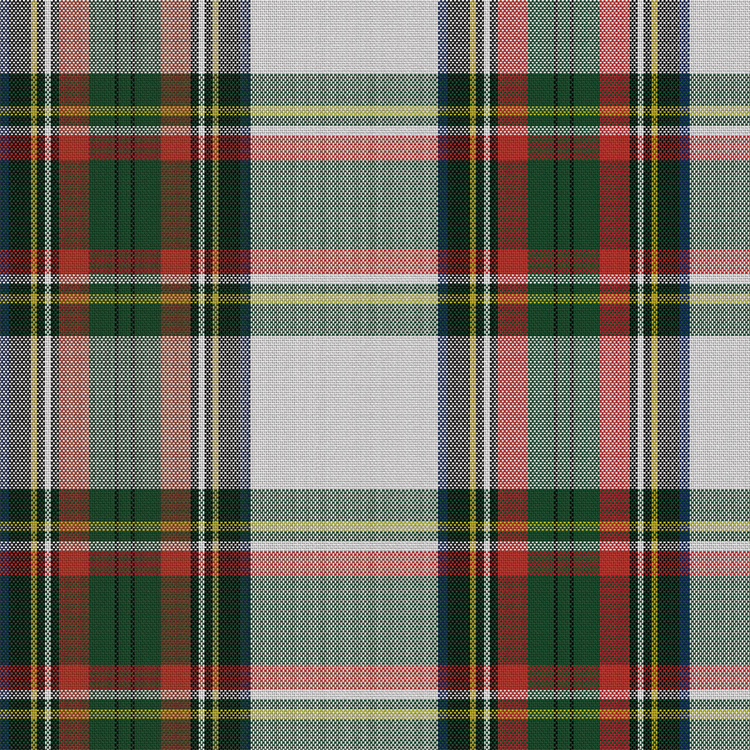 Tela escocesa de poliéster SchoolLine en tartán verde, rojo y negro para uniformes escolares e institucionales.