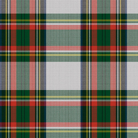 Tela escocesa de poliéster SchoolLine en tartán verde, rojo y negro para uniformes escolares e institucionales.