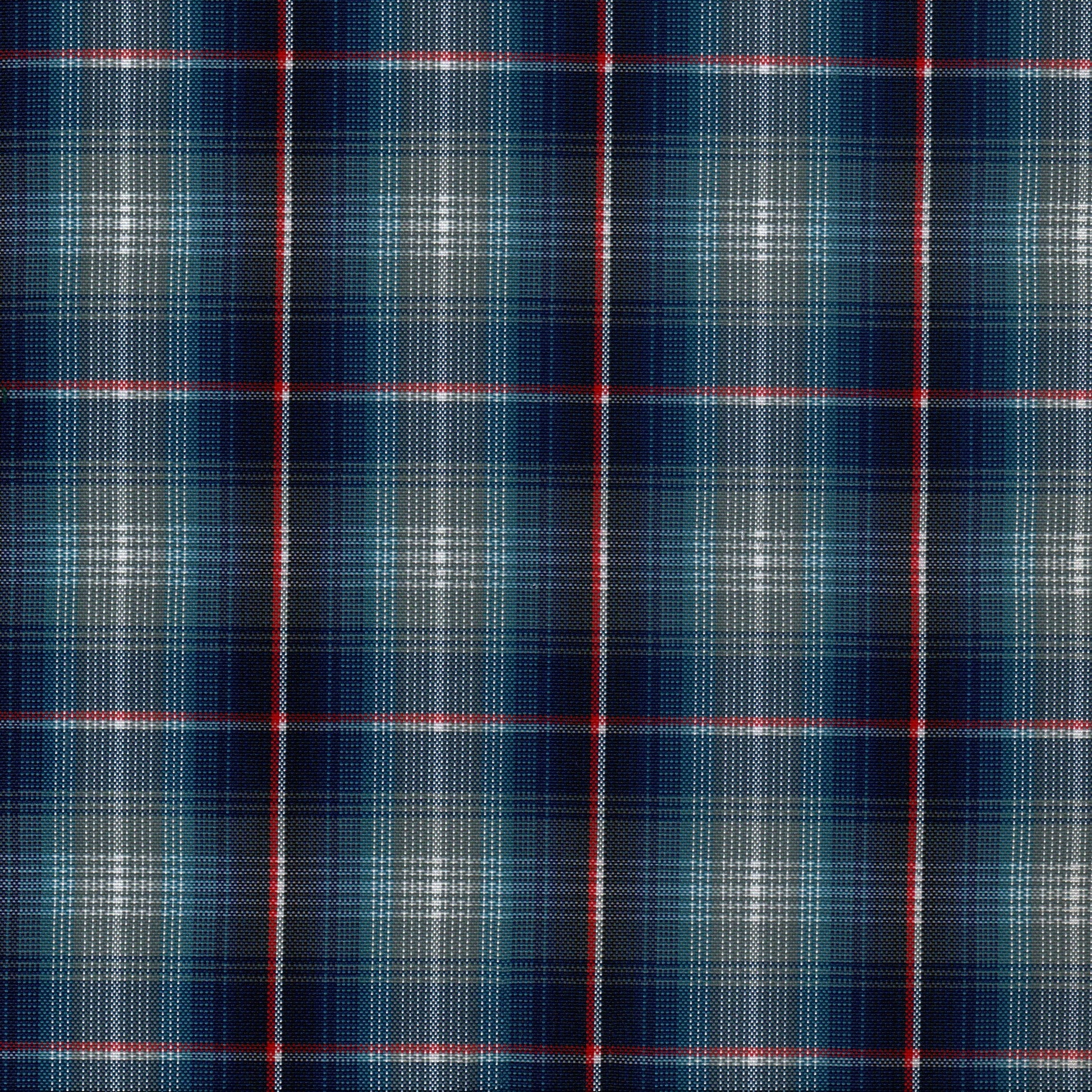 Tela escocesa de poliéster azul con cuadros rojos para uniformes escolares, de SchoolLine