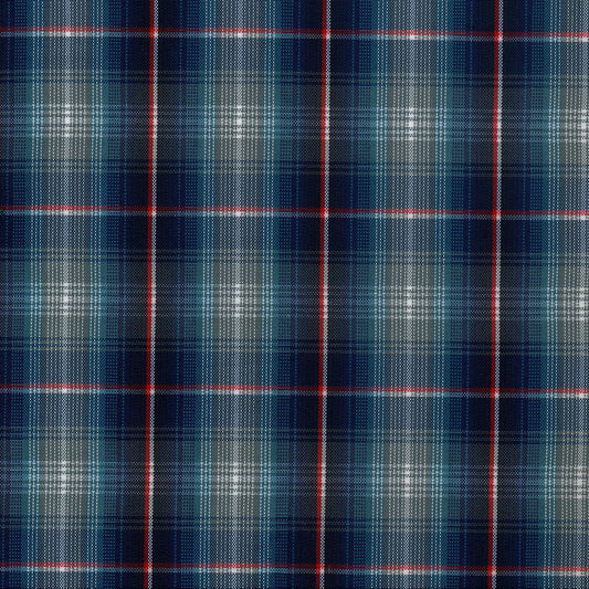 Tela escocesa de poliéster azul con cuadros rojos para uniformes escolares, de SchoolLine